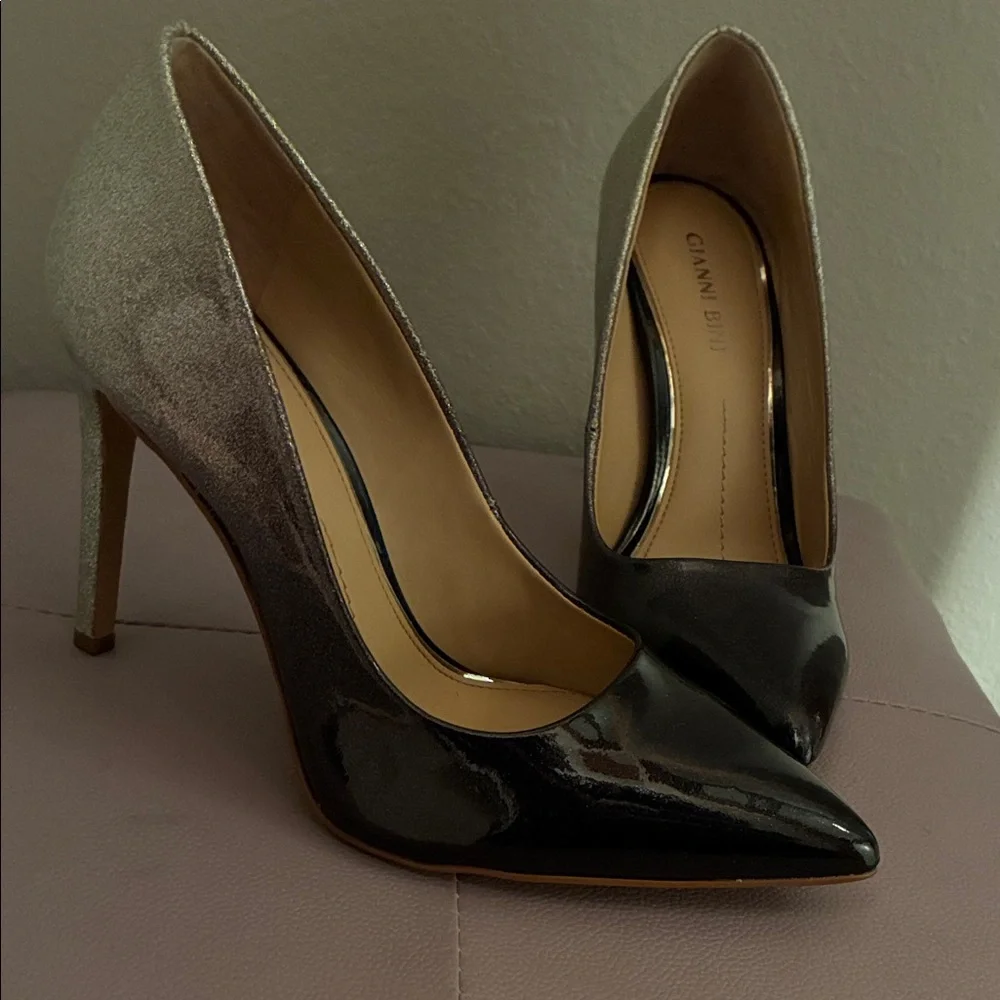 Gianni Bini Black and Silver Heels - Picture 4 of 4